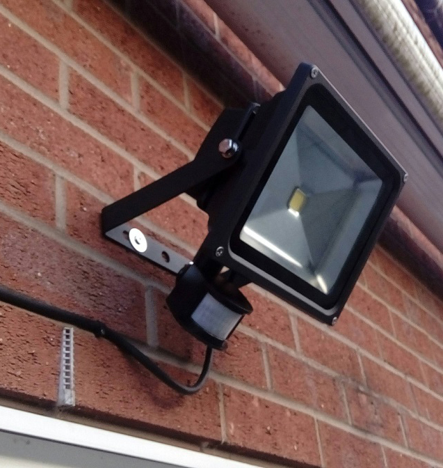 Installing outdoor clearance security lighting