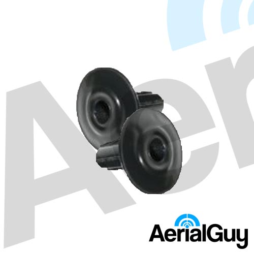 AerialGuy - Black RG6 Coaxial Satellite Cable Wall Bushing Grommets