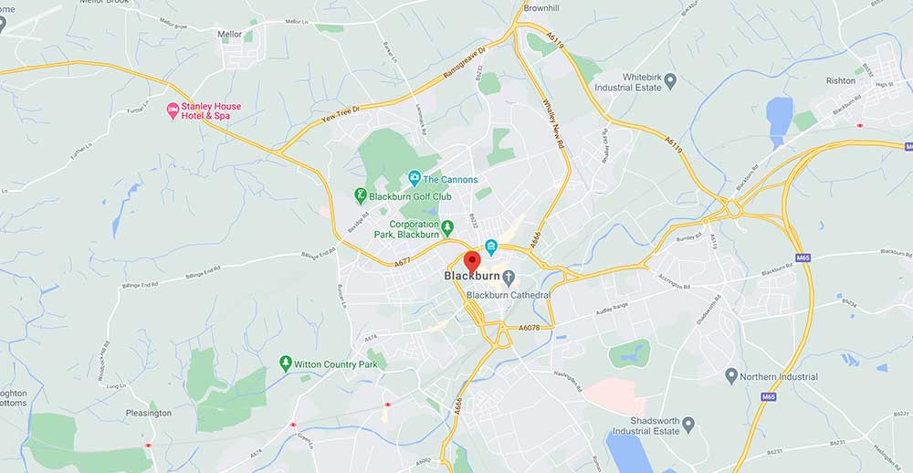 Coverage Map For TV Aerial Fitter in Blackburn